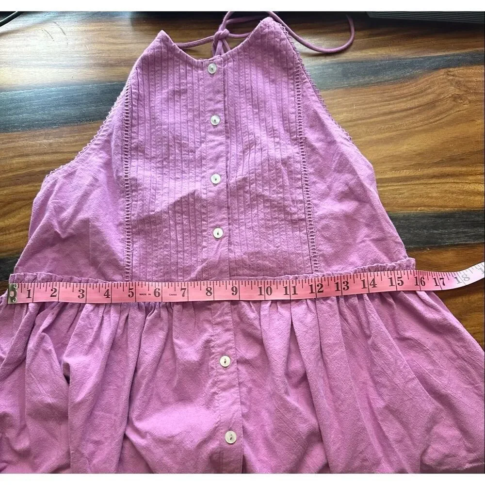 Free People Desert Days Mini Dress in Dramatic Orchid Size Small *would fit medi